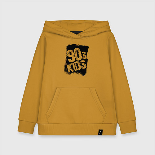 Детская толстовка-худи Дети девяностых / Горчичный – фото 1