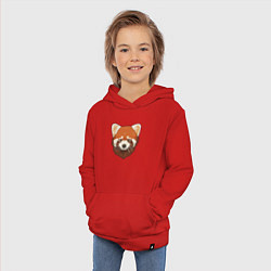 Толстовка детская хлопковая Голова милой красной панды, цвет: красный — фото 2