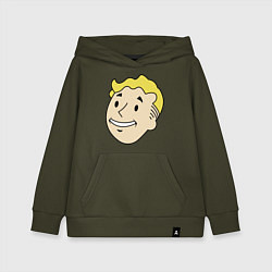 Толстовка детская хлопковая Vault boy head, цвет: хаки