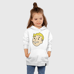 Толстовка детская хлопковая Vault boy head, цвет: белый — фото 2