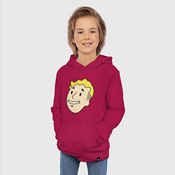 Толстовка детская хлопковая Vault boy head, цвет: маджента — фото 2