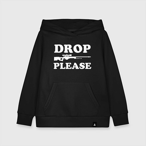 Детская толстовка-худи Drop AWP Please / Черный – фото 1