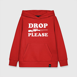 Толстовка детская хлопковая Drop AWP Please, цвет: красный