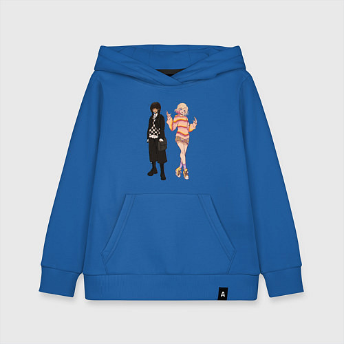 Детская толстовка-худи Уэнсдэй и Энит / Синий – фото 1