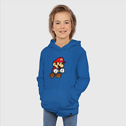 Толстовка детская хлопковая Классический Марио, цвет: синий — фото 2