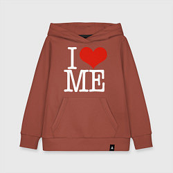 Толстовка детская хлопковая I love me, цвет: кирпичный