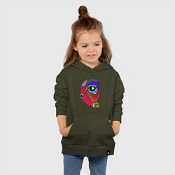 Толстовка детская хлопковая Lion swag, цвет: хаки — фото 2