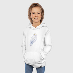 Толстовка детская хлопковая Белая полярная сова, цвет: белый — фото 2