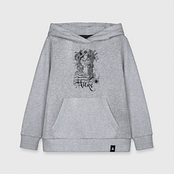 Толстовка детская хлопковая Ника в венке из летних цветов, цвет: меланж