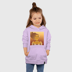 Толстовка детская хлопковая Golden girl, цвет: лаванда — фото 2
