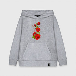 Толстовка детская хлопковая Прекрасная Злата - букет из роз, цвет: меланж