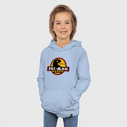 Толстовка детская хлопковая Pac-man game, цвет: мягкое небо — фото 2