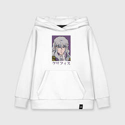 Толстовка детская хлопковая Гриффит сокол, цвет: белый