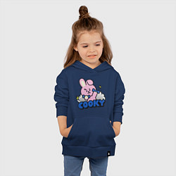 Толстовка детская хлопковая Cooky BT21 Jungkook, цвет: тёмно-синий — фото 2