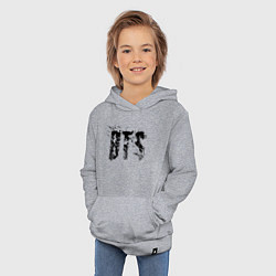 Толстовка детская хлопковая BTS logo, цвет: меланж — фото 2