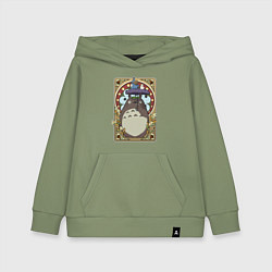 Толстовка детская хлопковая Totoro card, цвет: авокадо