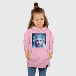 Толстовка детская хлопковая Снежная леди, цвет: светло-розовый — фото 2
