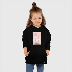 Толстовка детская хлопковая Красивый фон 8 марта, цвет: черный — фото 2
