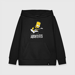 Толстовка детская хлопковая Architects Барт Симпсон рокер, цвет: черный