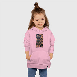 Толстовка детская хлопковая Irezumi - японские драконы змеи, цвет: светло-розовый — фото 2