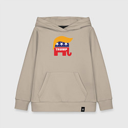 Толстовка детская хлопковая Trump elephant, цвет: миндальный