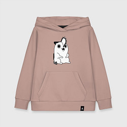 Толстовка детская хлопковая Милый Почита бензопила, цвет: пыльно-розовый