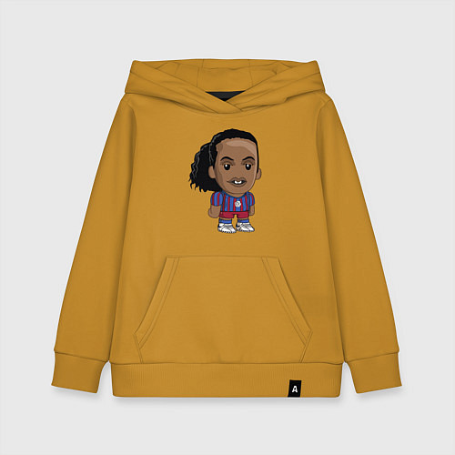 Детская толстовка-худи Ronaldinho Barcelona / Горчичный – фото 1