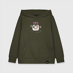 Толстовка детская хлопковая Gamer joystick, цвет: хаки