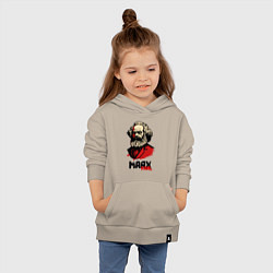 Толстовка детская хлопковая Karl Marx - 3 цвета, цвет: миндальный — фото 2