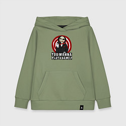 Толстовка детская хлопковая You wanna play a game, цвет: авокадо