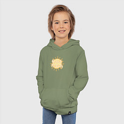 Толстовка детская хлопковая Radiate positivity, цвет: авокадо — фото 2