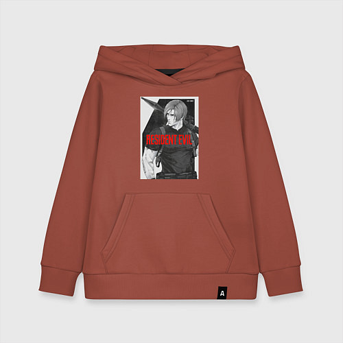 Детская толстовка-худи Леон с базукой - Resident / Кирпичный – фото 1