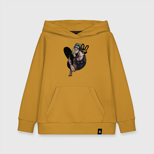 Детская толстовка-худи Buddha with ice cream / Горчичный – фото 1