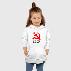 Толстовка детская хлопковая СССР стиль, цвет: белый — фото 2