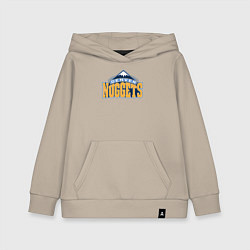 Толстовка детская хлопковая Denver Nuggets, цвет: миндальный