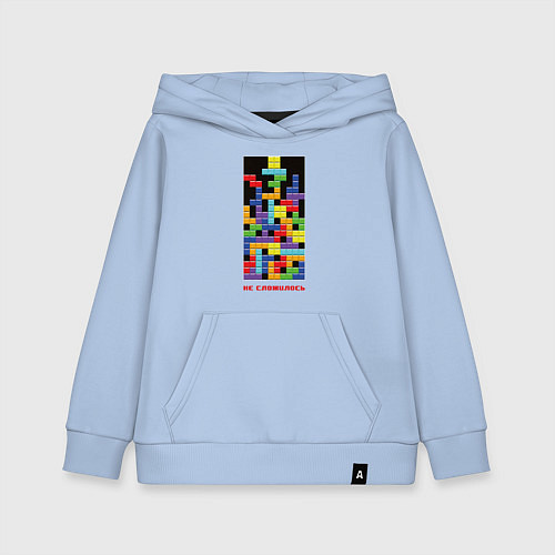 Детская толстовка-худи Тетрис - не сложилось / Мягкое небо – фото 1