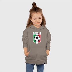 Толстовка детская хлопковая Футбол Италии, цвет: утренний латте — фото 2