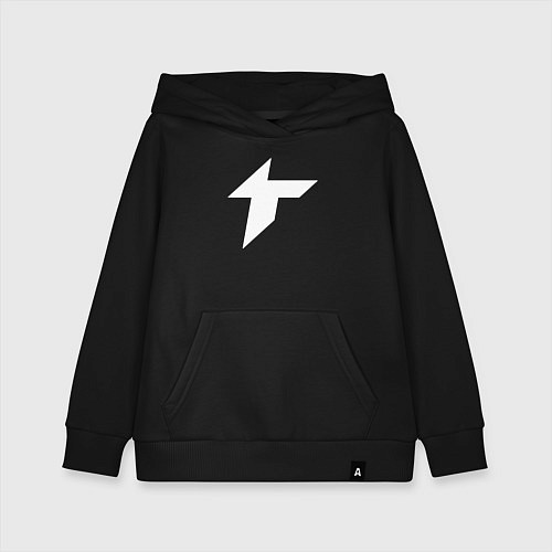 Детская толстовка-худи Thunder awaken logo / Черный – фото 1