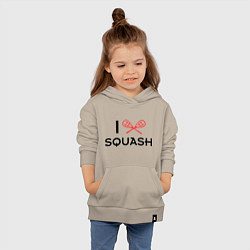 Толстовка детская хлопковая I Love Squash, цвет: миндальный — фото 2