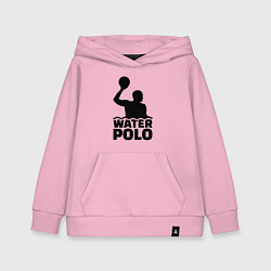 Толстовка детская хлопковая Водное поло, цвет: светло-розовый