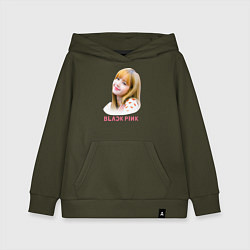 Толстовка детская хлопковая Lisa Blackpink, цвет: хаки