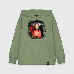 Толстовка детская хлопковая Saitama hole, цвет: авокадо