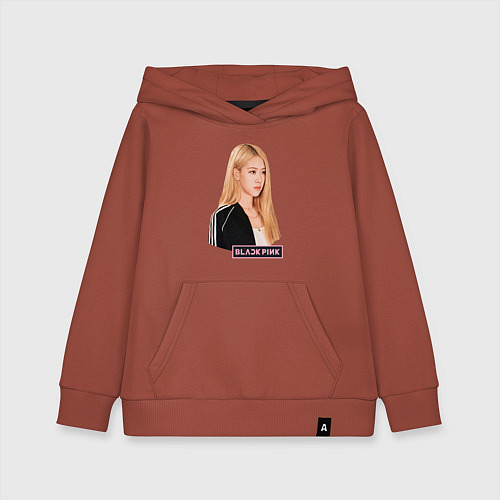 Детская толстовка-худи Blackpink Rose music / Кирпичный – фото 1