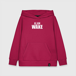 Толстовка детская хлопковая Alan Wake logo, цвет: маджента