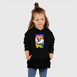Толстовка детская хлопковая Fox - pop art - fashionista, цвет: черный — фото 2