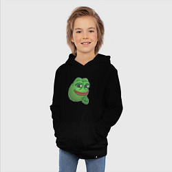Толстовка детская хлопковая Лягушонок Пепе не доволен тобой, цвет: черный — фото 2