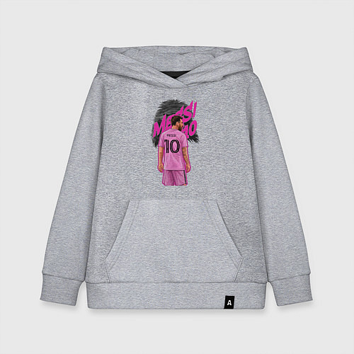 Детская толстовка-худи Лионель Месси Интер Майами 10 / Меланж – фото 1