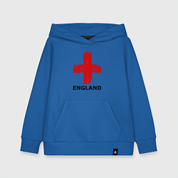 Толстовка детская хлопковая England flag, цвет: синий