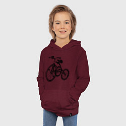 Толстовка детская хлопковая Low rider, цвет: меланж-бордовый — фото 2