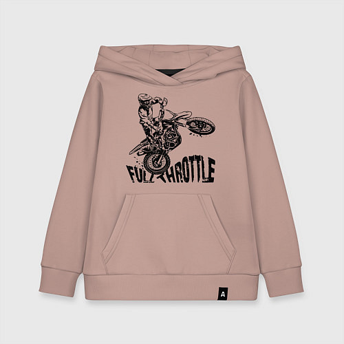 Детская толстовка-худи Полный газ / Пыльно-розовый – фото 1